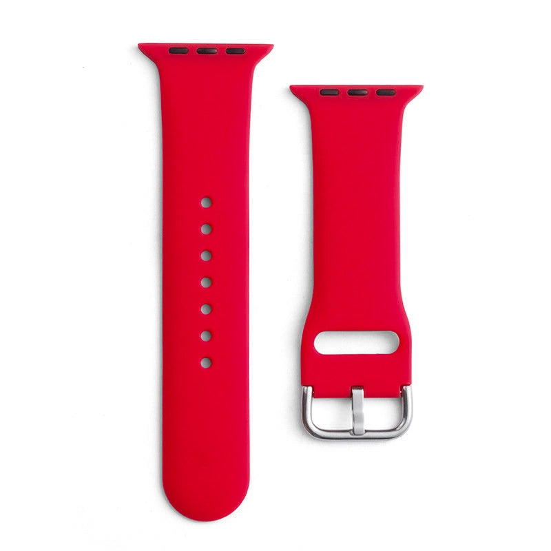 Silicone Strap APS til Apple Watch 42/44/45mm Strap Watchband - Rød