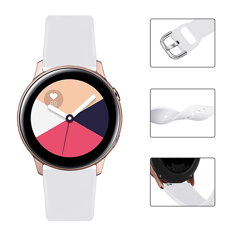Silicone Strap TYS band til Samsung Galaxy Watch 40 / 41 / 42 / 43 / 44 mm - mørkblå