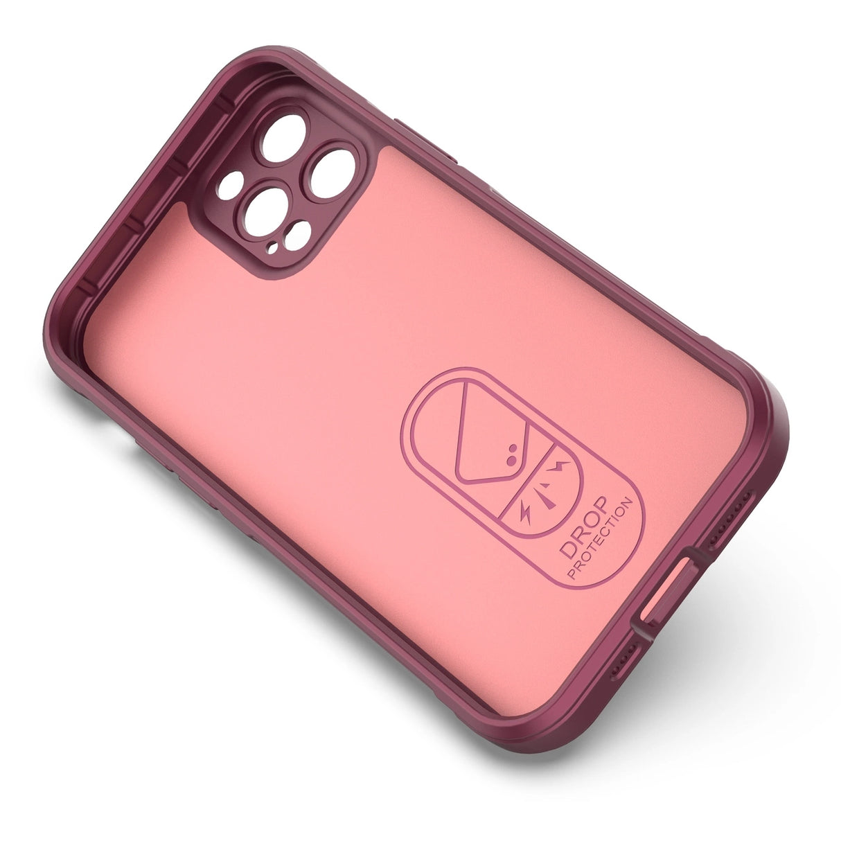 Magic Shield Case til iPhone 12 Pro fleksibelt pansret burgundy cover