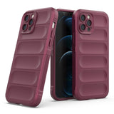 Magic Shield Case til iPhone 12 Pro fleksibelt pansret burgundy cover