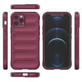 Magic Shield Case til iPhone 12 Pro fleksibelt pansret burgundy cover