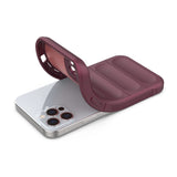 Magic Shield Case til iPhone 12 Pro fleksibelt pansret burgundy cover
