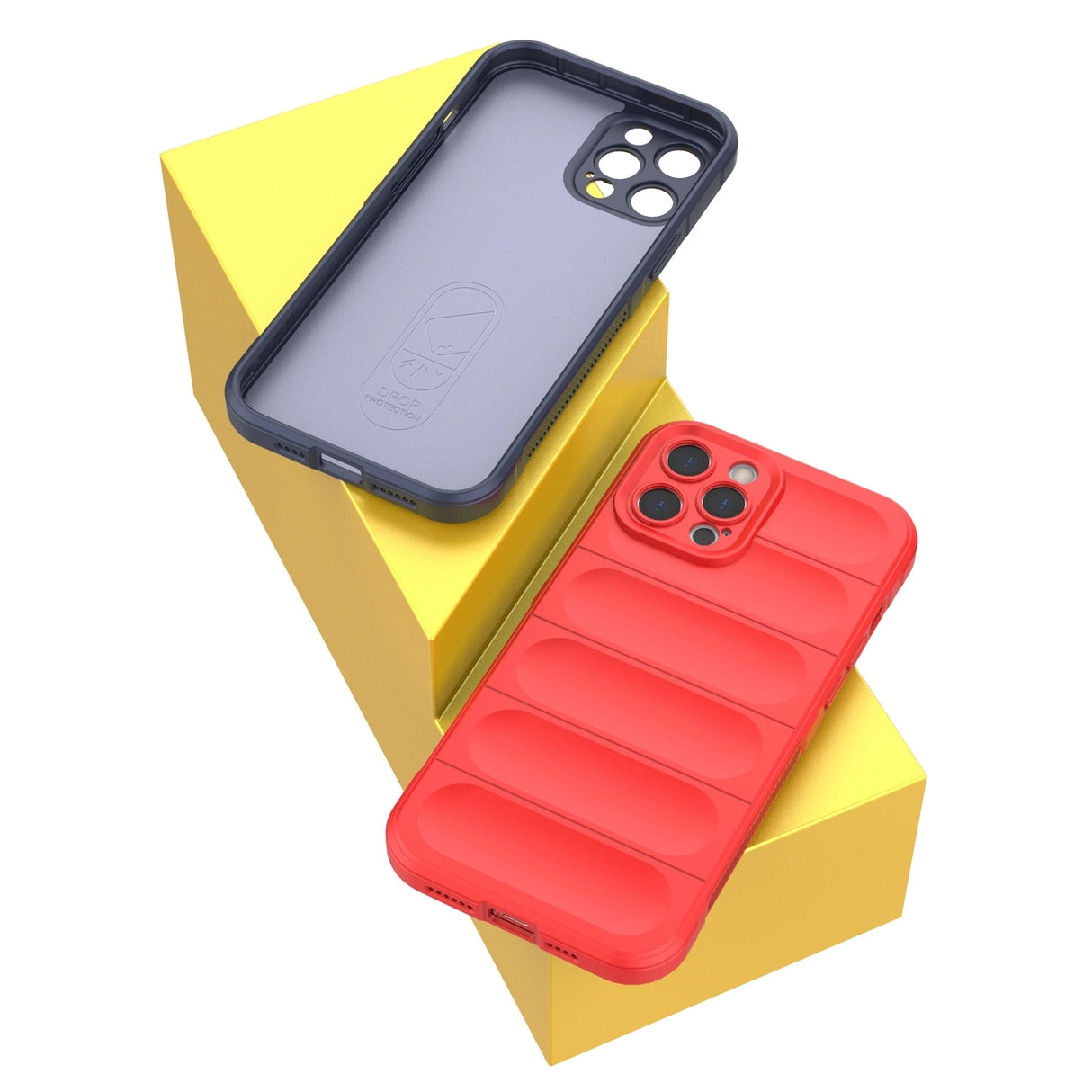 Magic Shield Case til iPhone 12 Pro Max fleksibelt pansret mørkblå cover