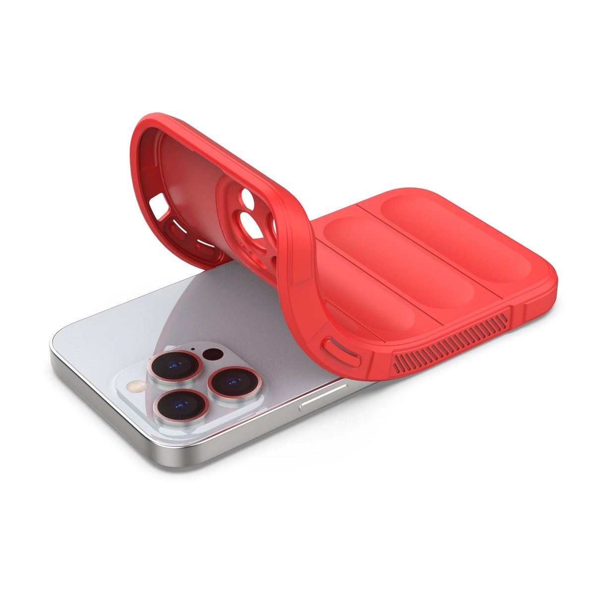 Magic Shield Case til iPhone 13 Pro fleksibelt pansret cover rød