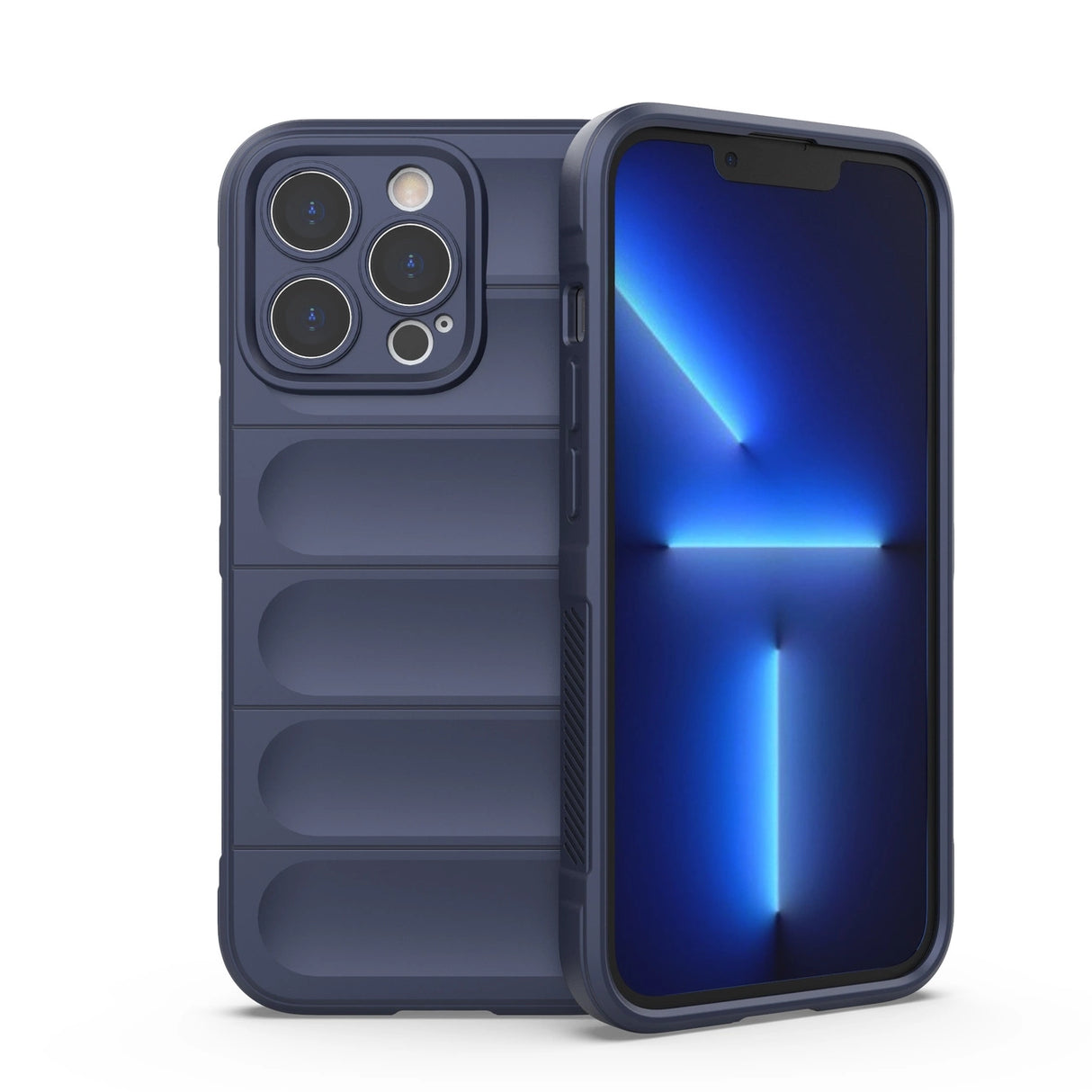 Magic Shield Case til iPhone 13 Pro fleksibelt pansret cover mørk blå