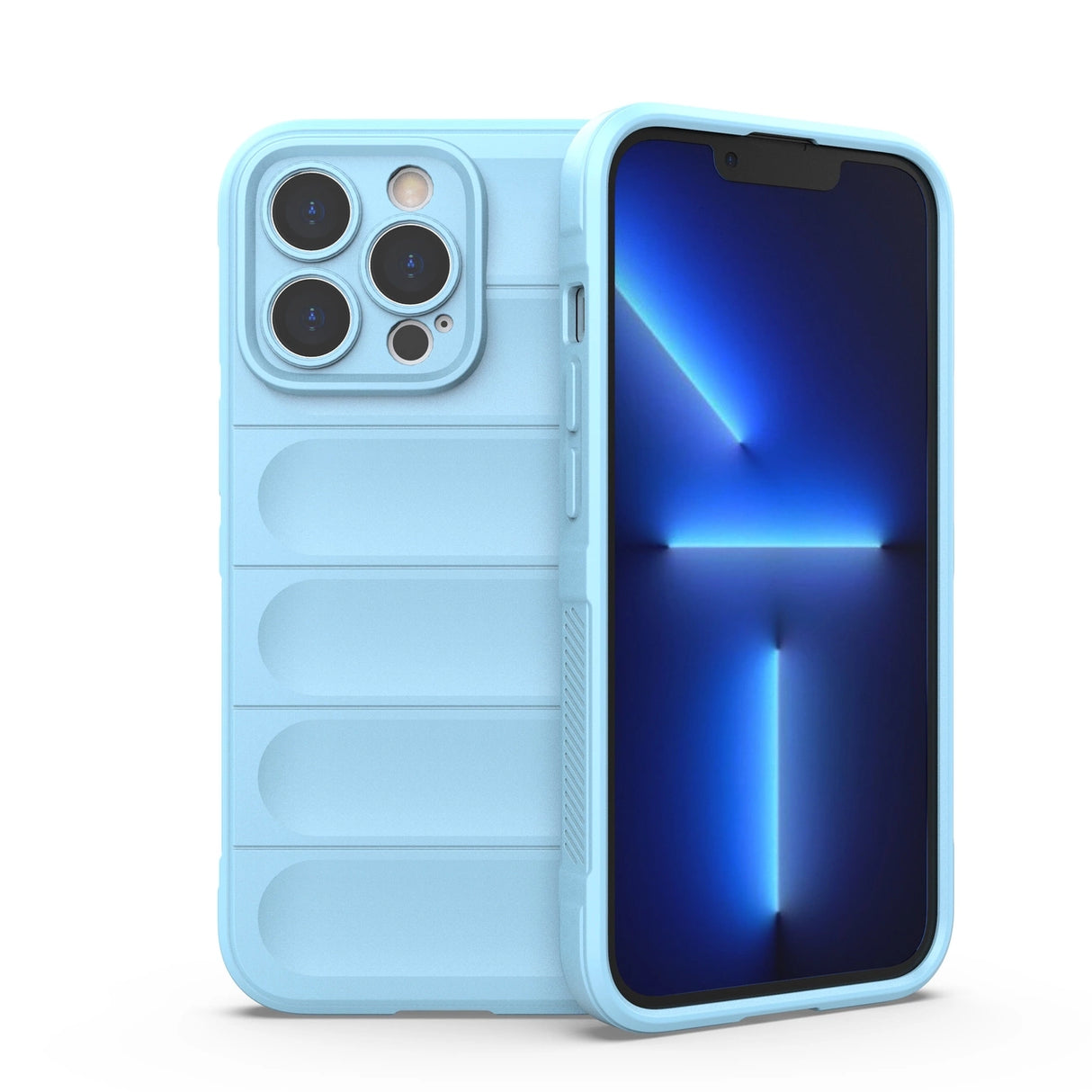 Magic Shield Case til iPhone 13 Pro fleksibelt pansret cover lysblå