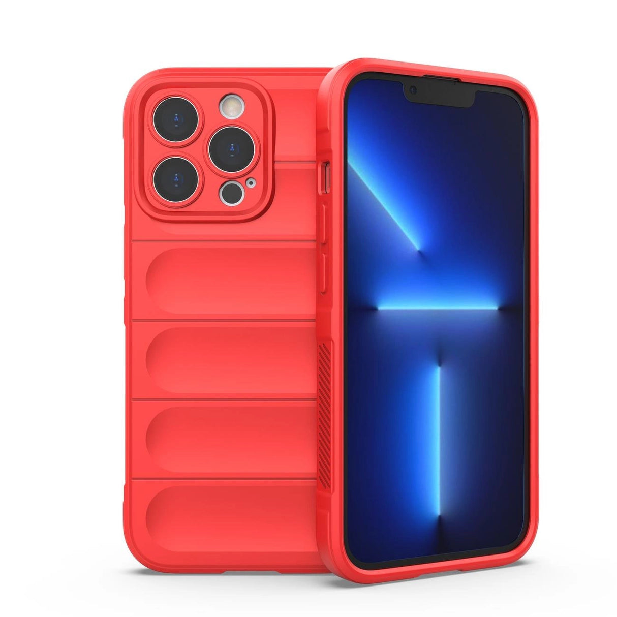 Magic Shield Case til iPhone 13 Pro Max fleksibelt pansret cover rød
