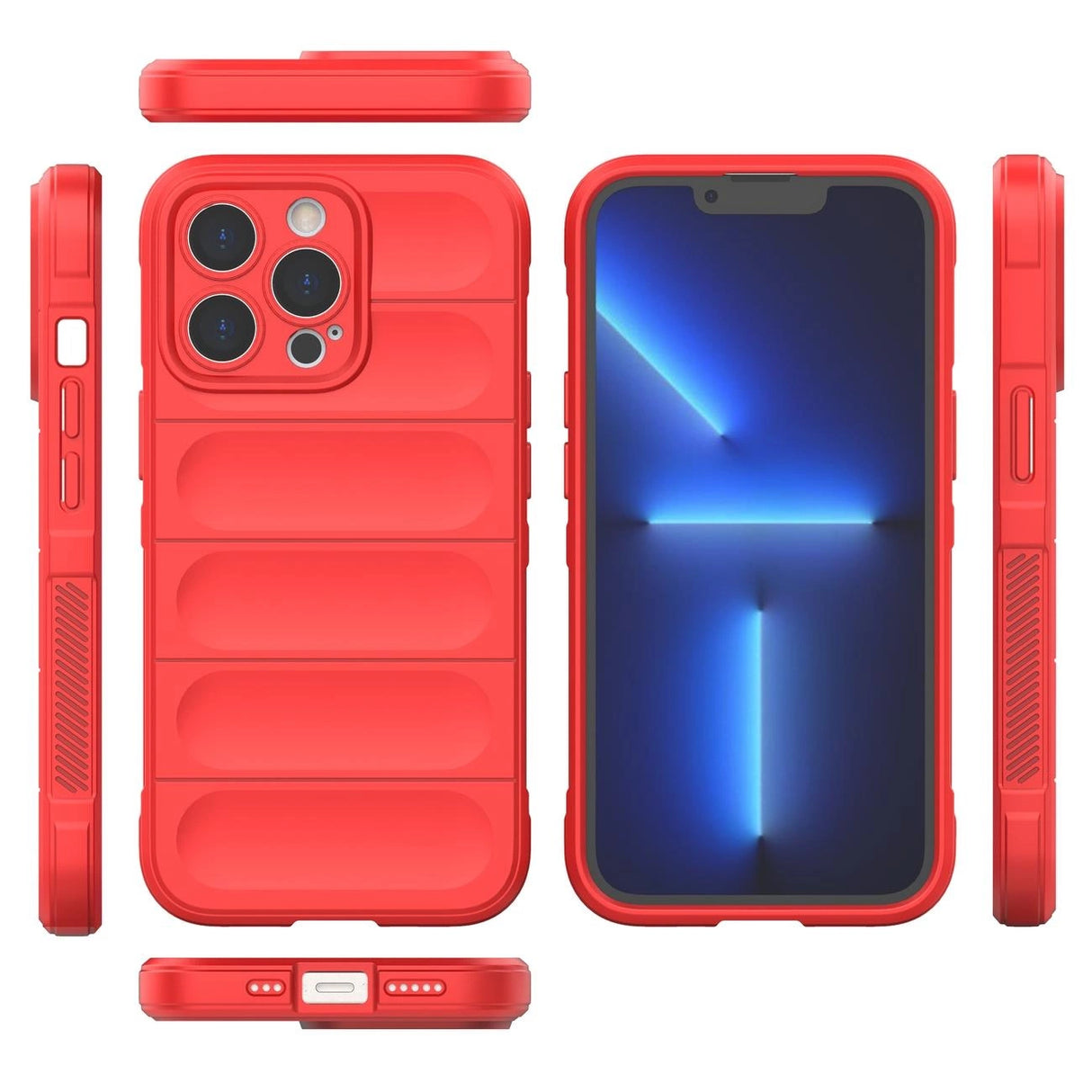 Magic Shield Case til iPhone 13 Pro Max fleksibelt pansret cover rød