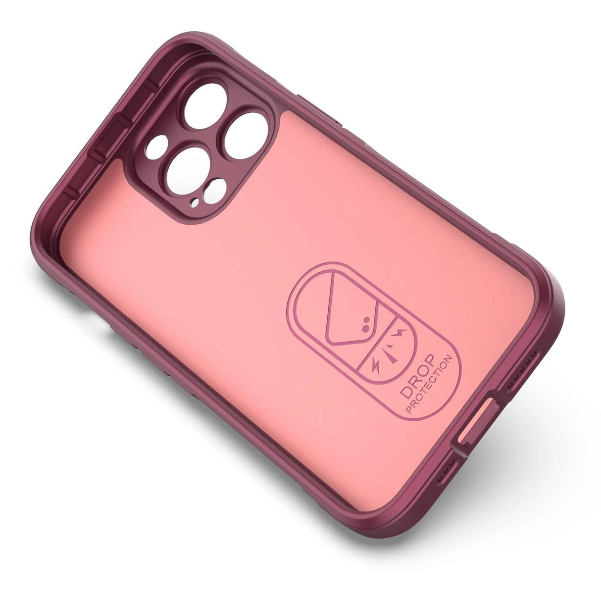 Magic Shield Case til iPhone 13 Pro Max fleksibelt pansret burgundy cover