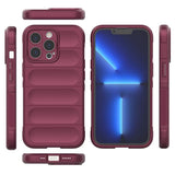 Magic Shield Case til iPhone 13 Pro Max fleksibelt pansret burgundy cover