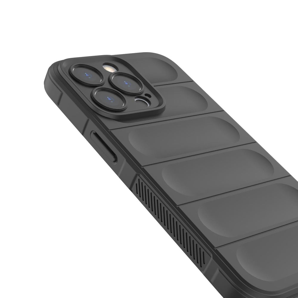 Magic Shield Case Case for iPhone 13 Pro Max Fleksibel pansret sag mørk blå