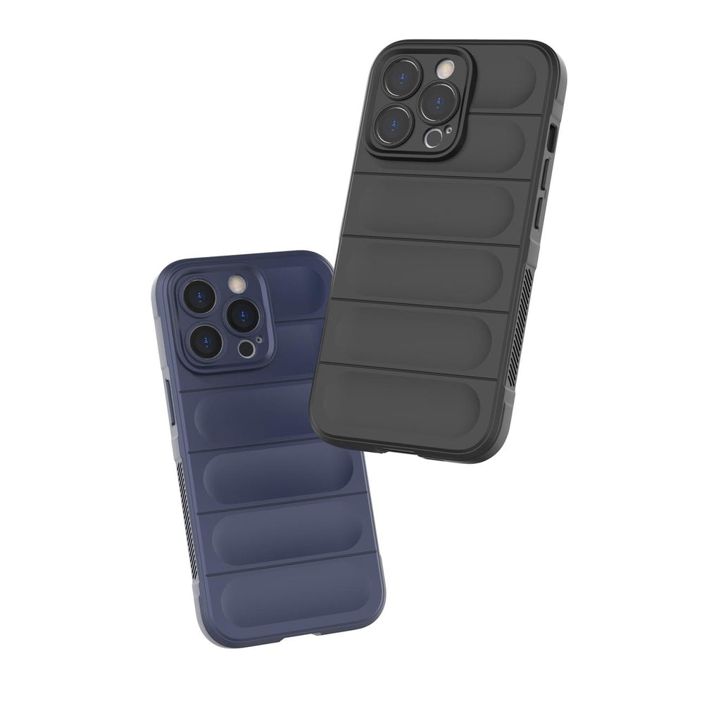 Magic Shield Case Case for iPhone 13 Pro Max Fleksibel pansret sag mørk blå