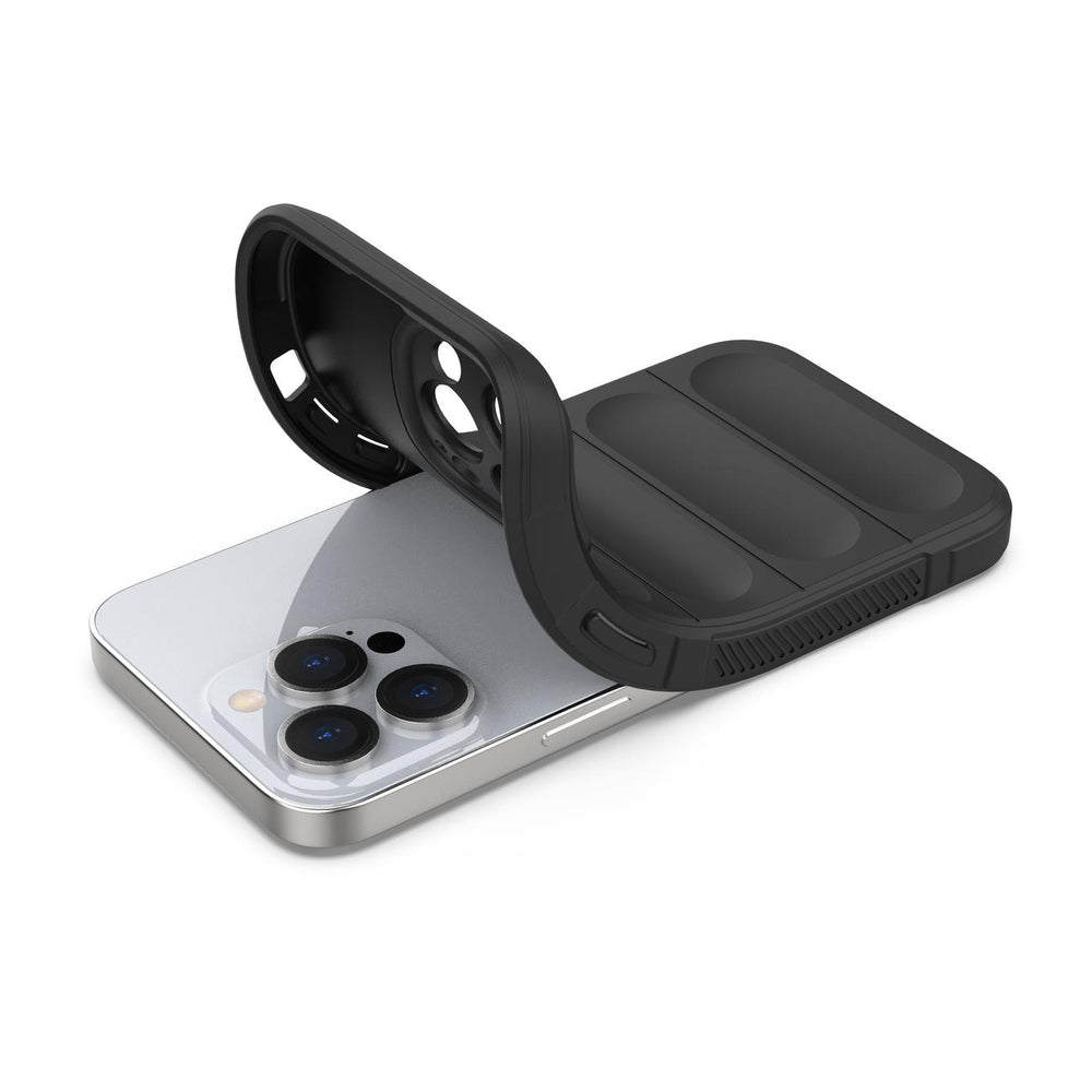 Magic Shield Case Case for iPhone 13 Pro Max Fleksibel pansret sag mørk blå