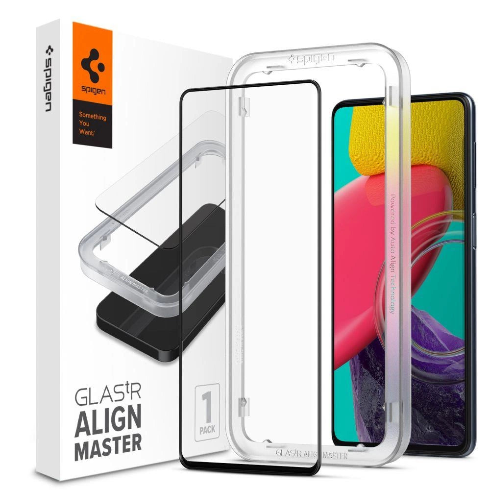 Spigen ALM Glass FC hærdet glas til Samsung Galaxy M53 5G - sort