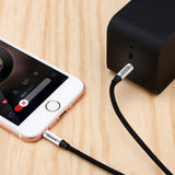 Baseus Yiven M30 stereo AUX 3,5 mm lydkabel mandlig mini jack 1m sølv-sort (CAM30-BS1)