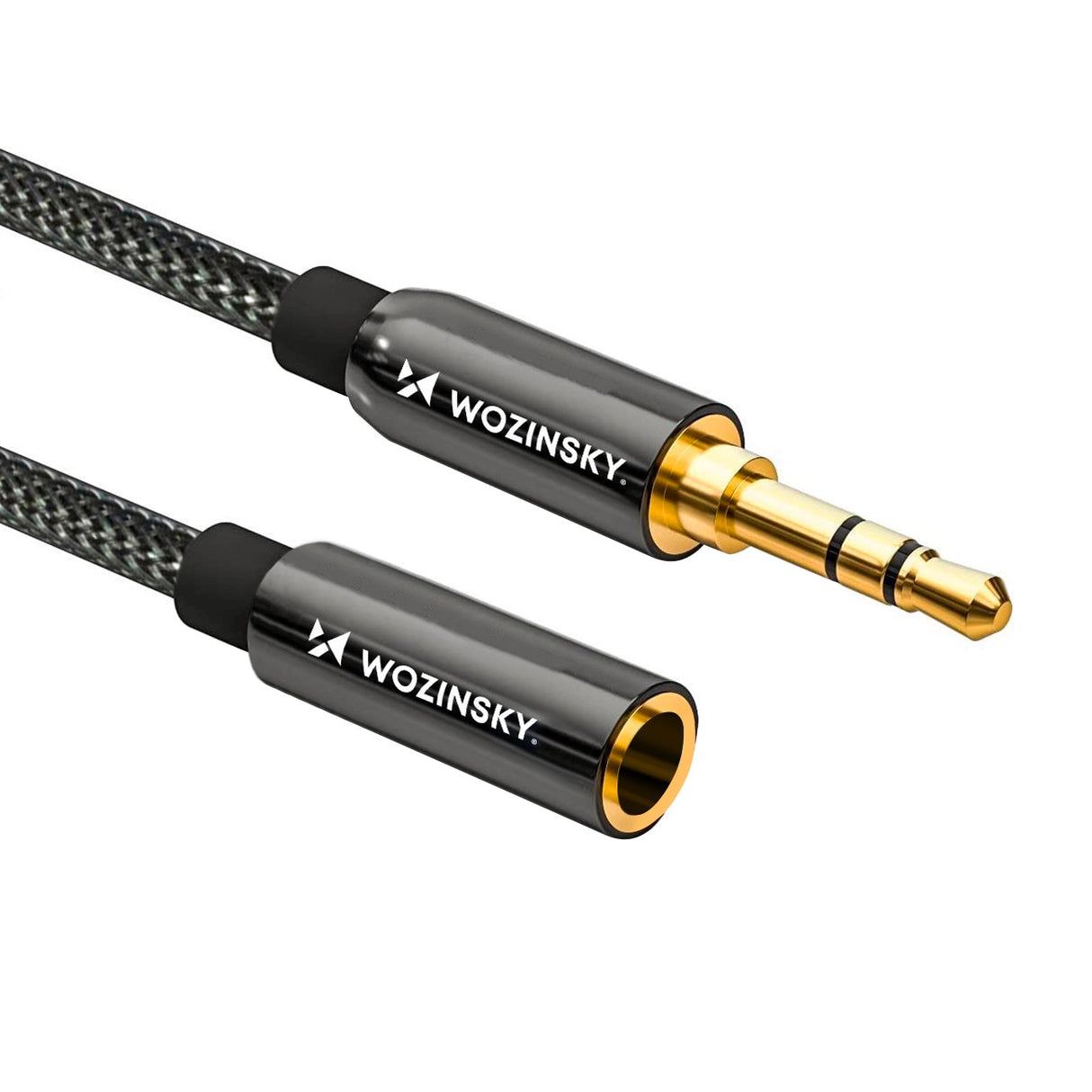 Wozinsky mini jack forlængelseskabel (kvinde-mand) AUX forlængelse 3 m sort