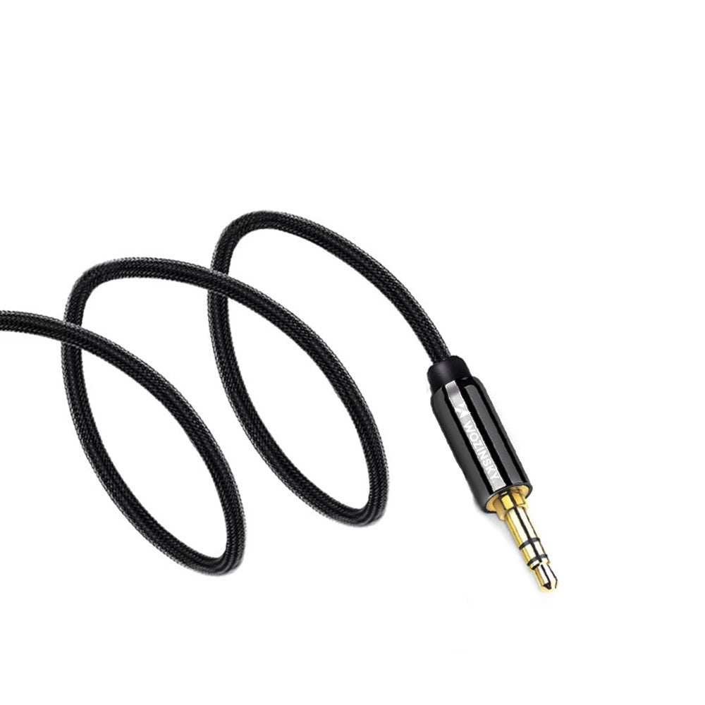Wozinsky AUX-kabel vinklet (mand-mand) mini jack-kabel 3 m sort