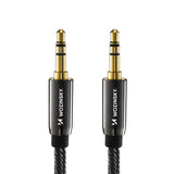 Wozinsky universel mini jack kabel 2x AUX kabel 3 m sort