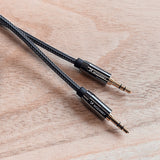 Wozinsky universel mini jack kabel 2x AUX kabel 2 m sort