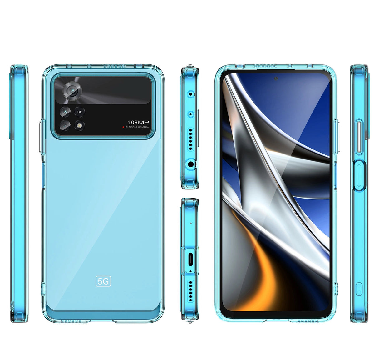 Outer Space Case til Xiaomi Poco X4 Pro 5G cover med en fleksibel ramme sort