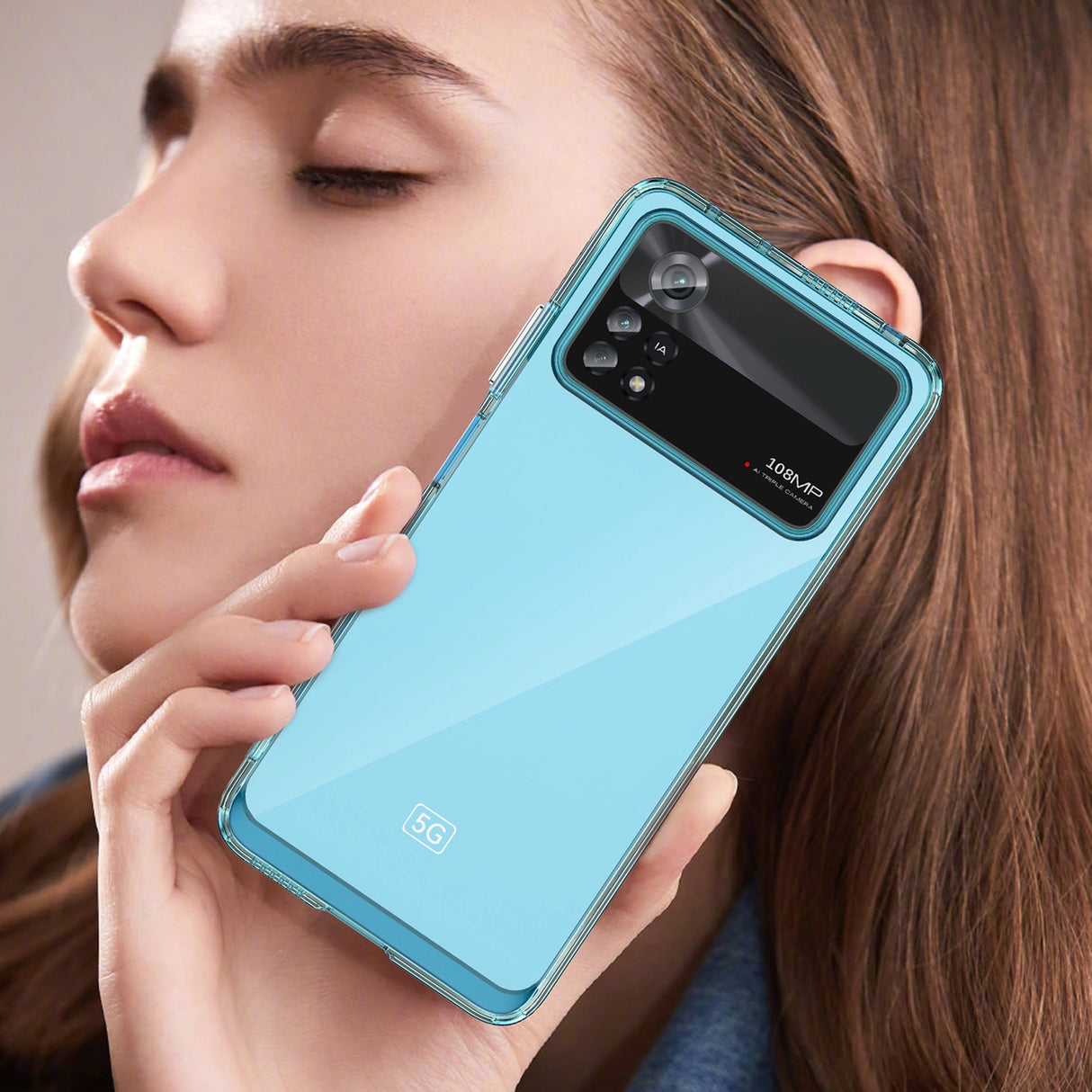 Outer Space Case til Xiaomi Poco X4 Pro 5G cover med en fleksibel ramme blå