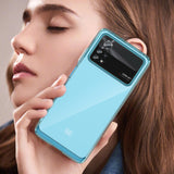 Outer Space Case til Xiaomi Poco X4 Pro 5G cover med en fleksibel ramme blå