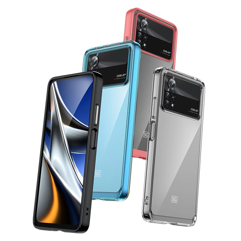 Outer Space Case til Xiaomi Poco X4 Pro 5G cover med en fleksibel ramme blå