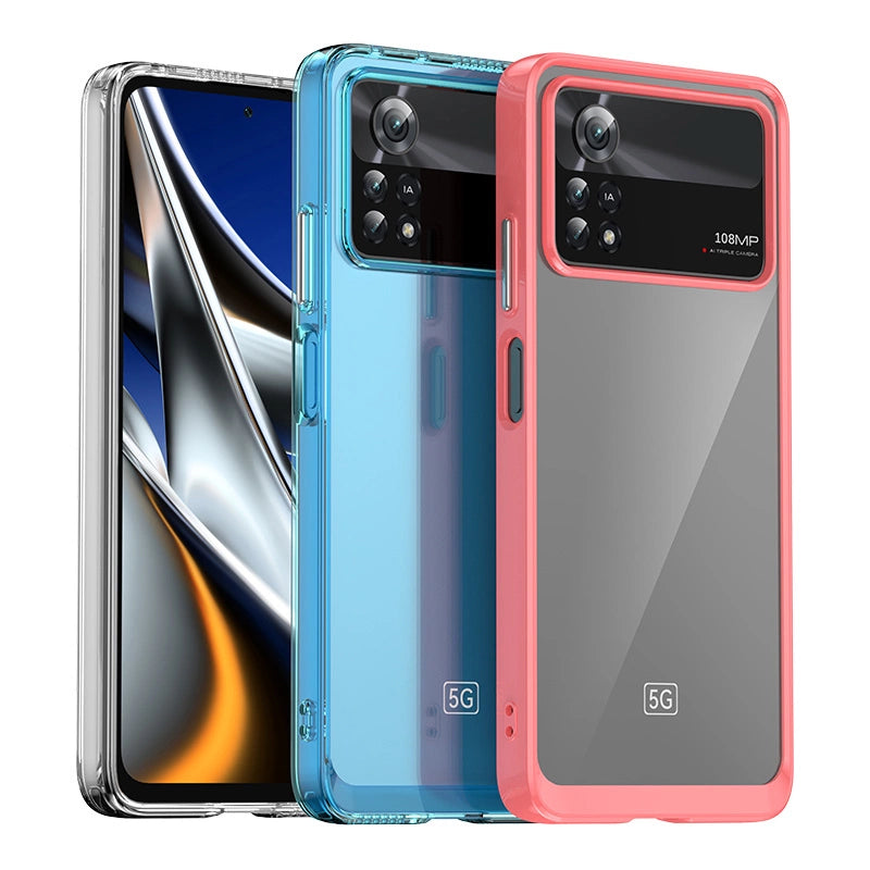 Outer Space Case til Xiaomi Poco X4 Pro 5G cover med en fleksibel ramme blå