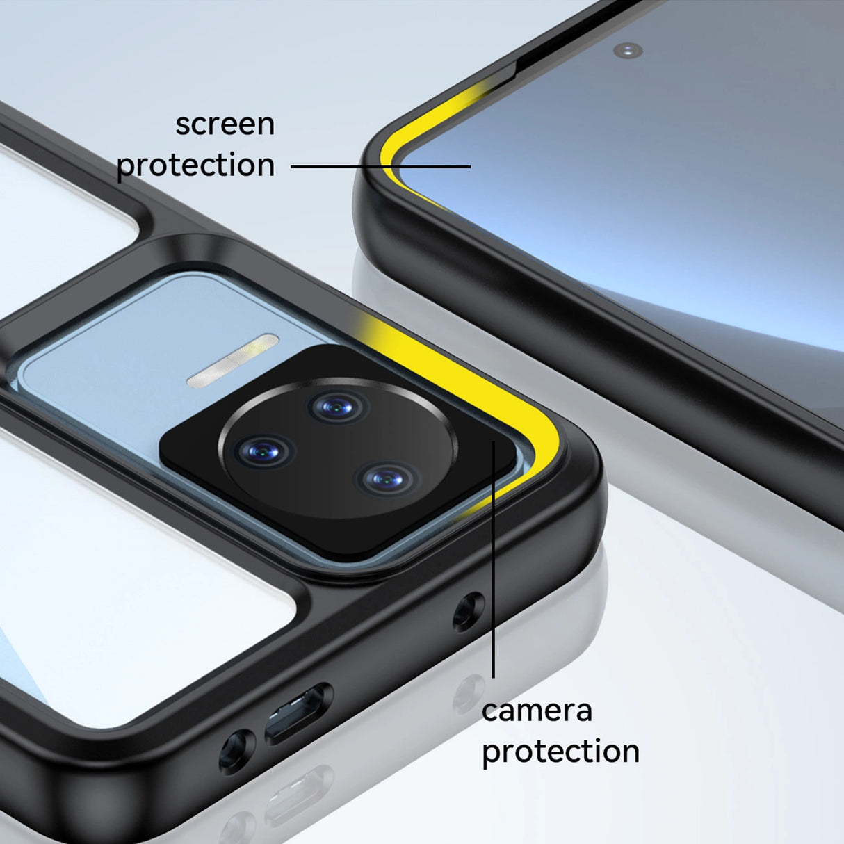 Udendørs Space Case til Xiaomi Poco F4 5G cover med en fleksibel ramme sort