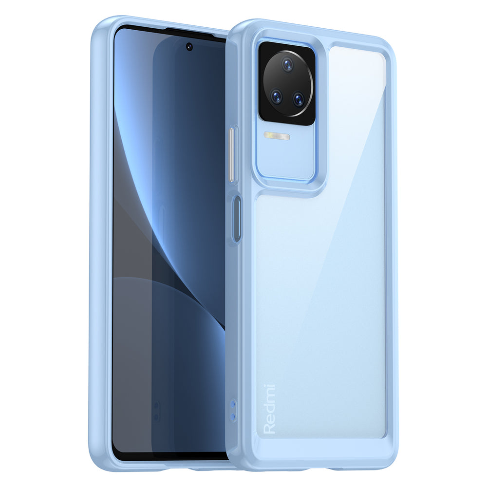 Outer Space Case til Xiaomi Poco F4 5G cover med en fleksibel blå ramme