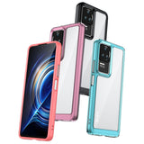 Outer Space Case til Xiaomi Poco F4 5G cover med en fleksibel blå ramme