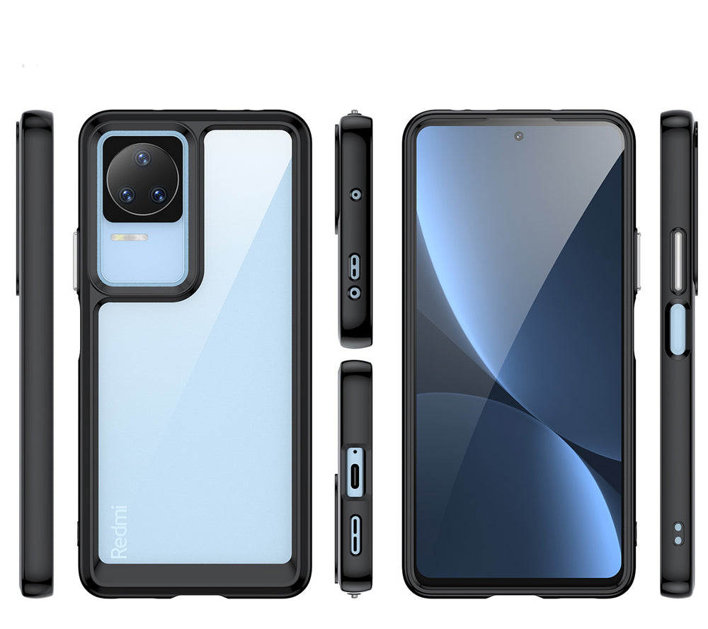 Outer Space Case til Xiaomi Poco F4 5G cover med en fleksibel blå ramme