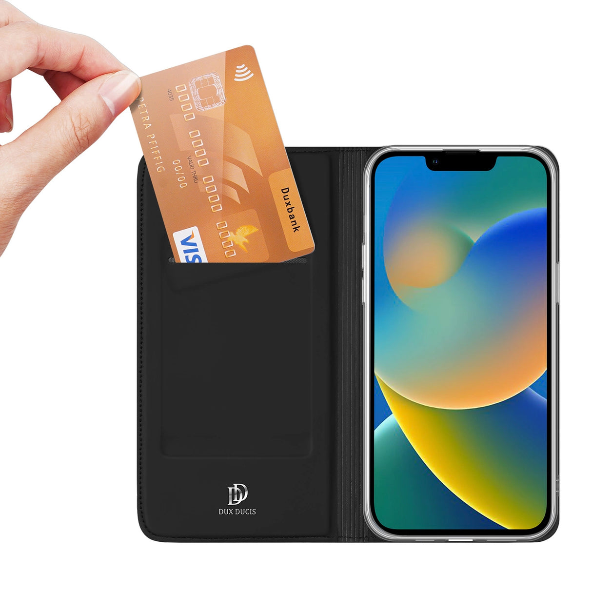 Dux Ducis Skin Pro Holster Flip Cover til iPhone 14 Plus sort