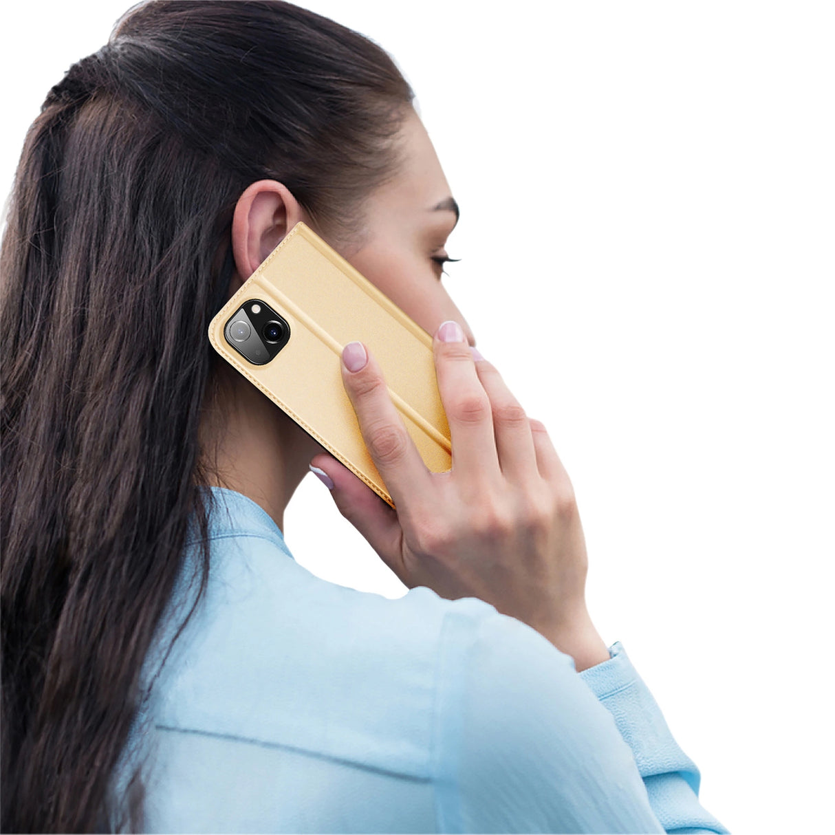 Dux Ducis Skin Pro Holster Flip Cover til iPhone 14 Plus guld