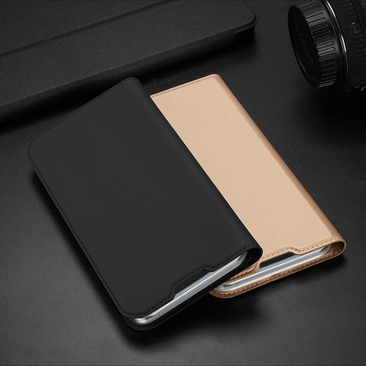 Dux Ducis Skin Pro Holster Flip Cover til iPhone 14 Pro sort