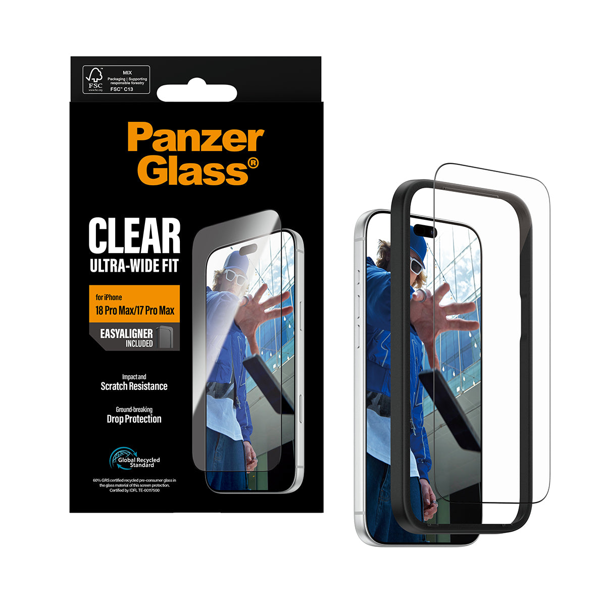 PanzerGlass Clear Ultra-Wide Skærmbeskytter til iPhone 18 Pro Max
