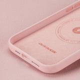 Dux Ducis Grit læderhylster til iPhone 14 Plus Elegant Falsk læder cover (MagSafe kompatibel) Pink