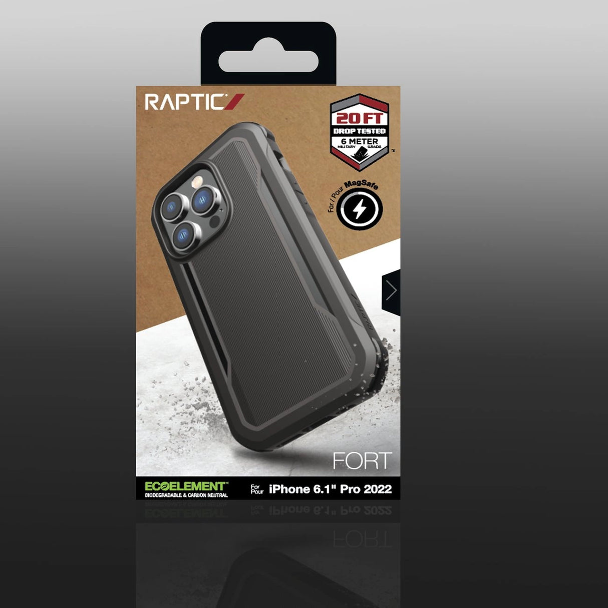 Raptic X-Doria Fort Case iPhone 14 Pro med MagSafe pansret cover sort