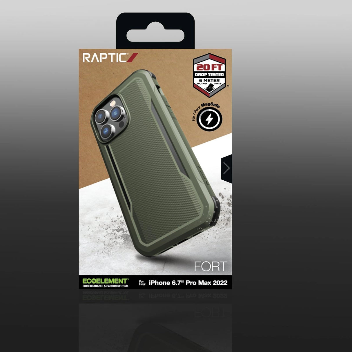 Raptic X-Doria Fort Case iPhone 14 Pro Max med MagSafe pansret cover grønt