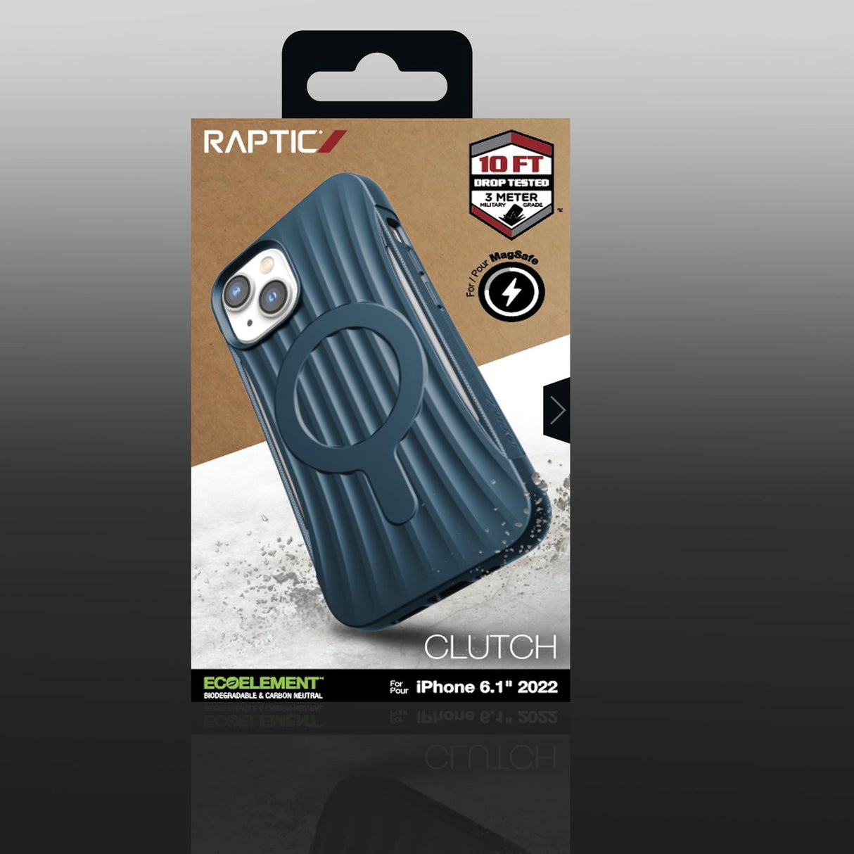 Raptic X-Doria Clutch Case iPhone 14 med MagSafe bagdæk blå