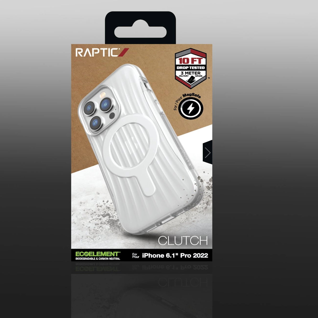 Raptic X-Doria Clutch Case iPhone 14 Pro med MagSafe bagdæk gennemsigtigt