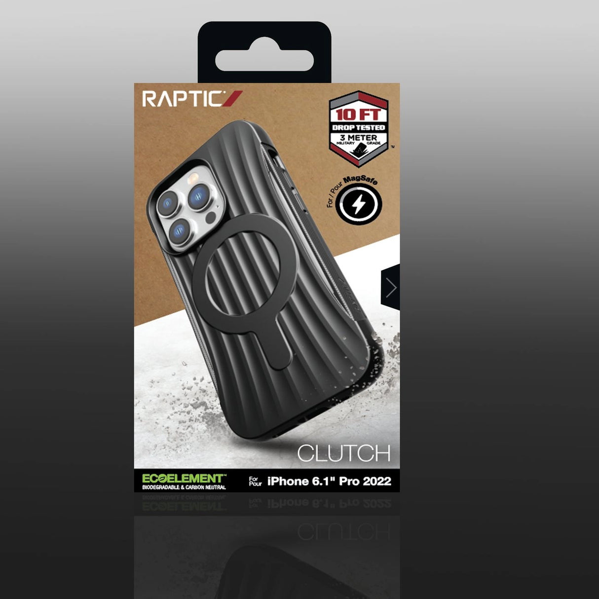 Raptic X-Doria Clutch Case iPhone 14 Pro med MagSafe bagdæksel sort