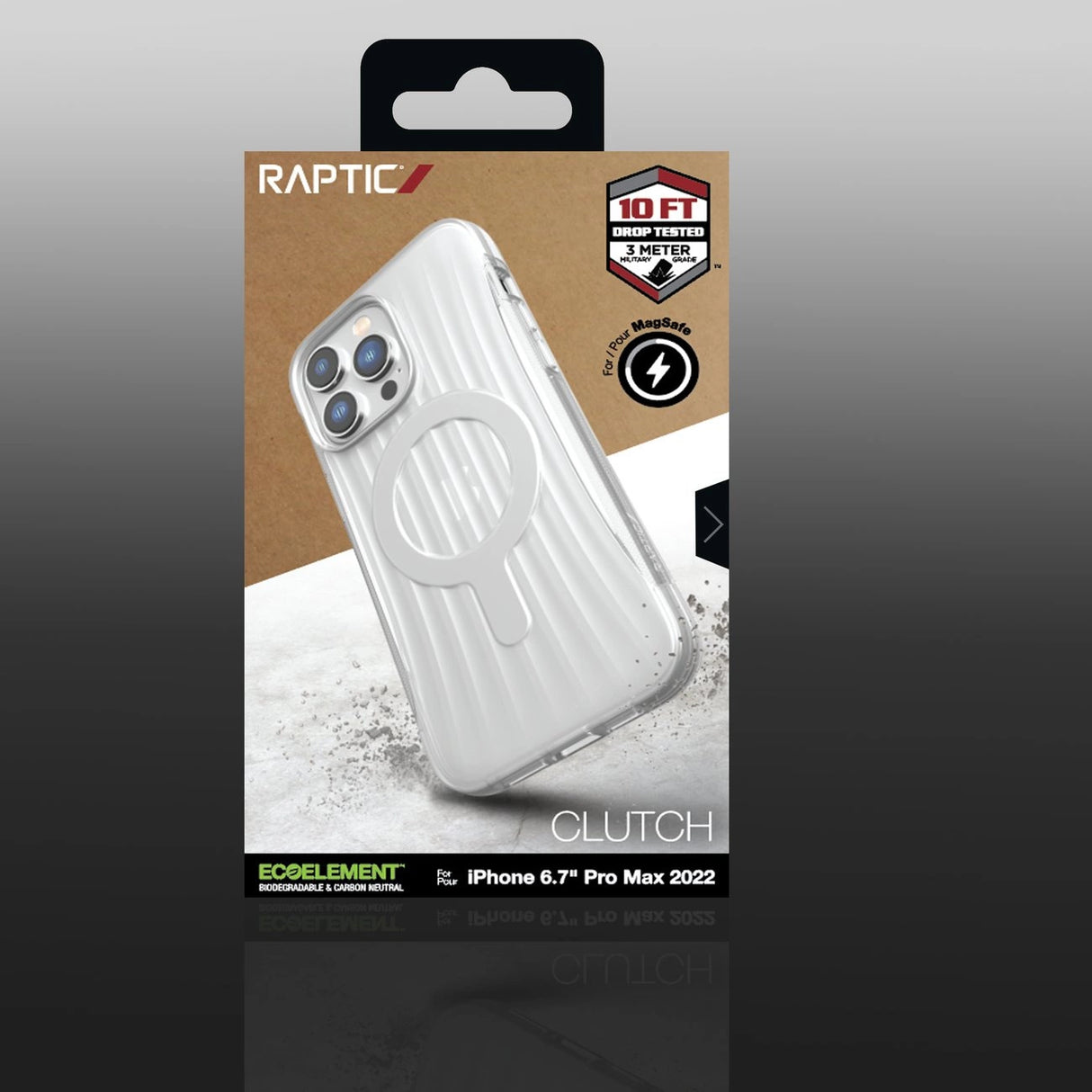 Raptic X-Doria Clutch Case iPhone 14 Pro Max med MagSafe bagdæk gennemsigtigt