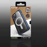 Raptic X-Doria Secure Case iPhone 14 med MagSafe pansret blå cover