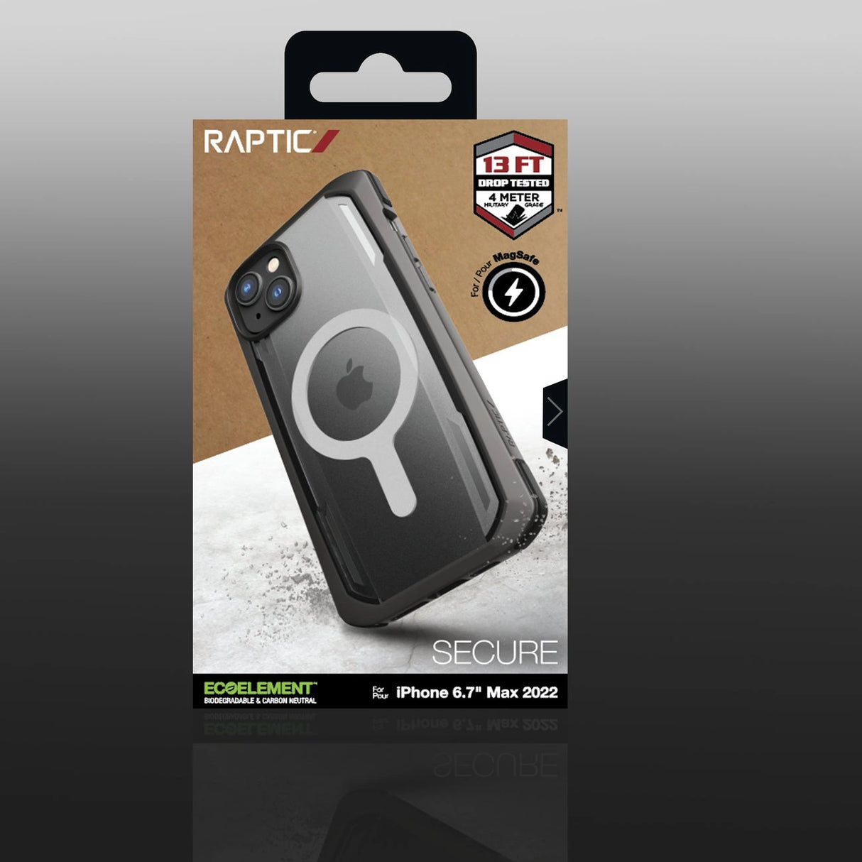 Raptic X-Doria Secure Case til iPhone 14 Plus med MagSafe pansret cover sort