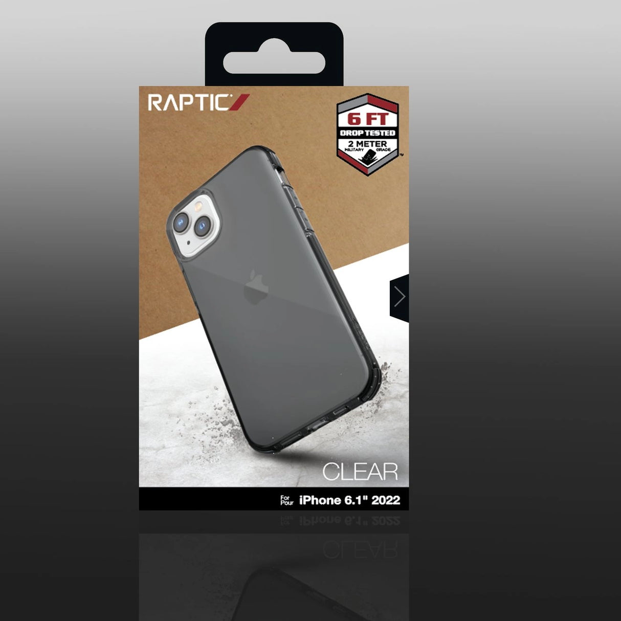 Raptic X-Doria Clear Case iPhone 14 pansret cover grå