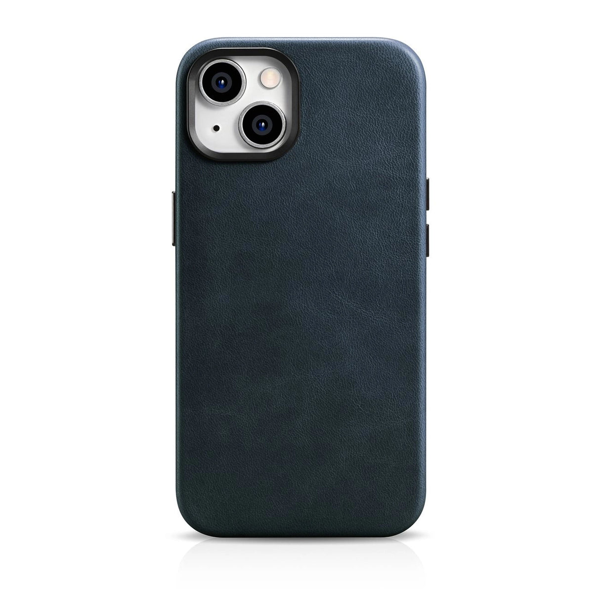 iCarer Oil Wax Premium Ledder Case iPhone 14 Magnetisk Ledder Case med MagSafe mørkblå (WMI14220701-BU)