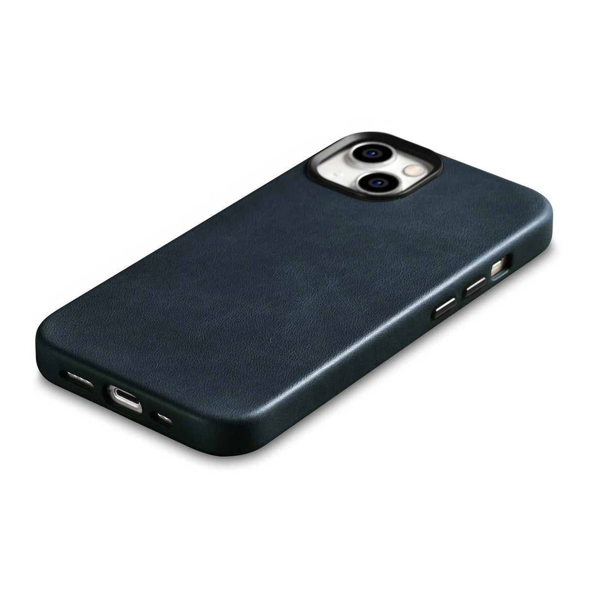iCarer Oil Wax Premium Ledder Case iPhone 14 Magnetisk Ledder Case med MagSafe mørkblå (WMI14220701-BU)