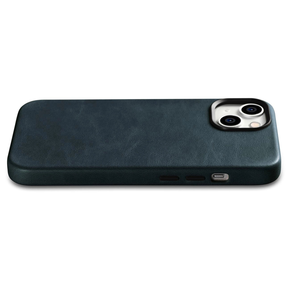 iCarer Oil Wax Premium Ledder Case iPhone 14 Magnetisk Ledder Case med MagSafe mørkblå (WMI14220701-BU)