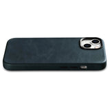 iCarer Oil Wax Premium Ledder Case iPhone 14 Magnetisk Ledder Case med MagSafe mørkblå (WMI14220701-BU)
